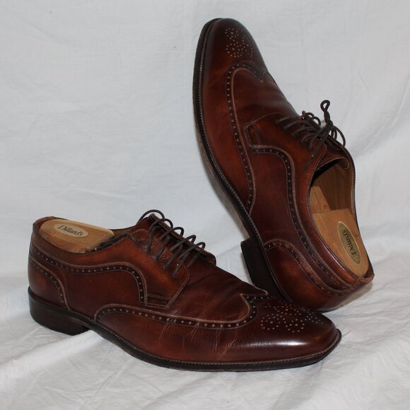 Johnston & Murphy Brogue/Wing Tip Style Mahogany Lace Oxford Dress Shoe Men 11.5 main image 6